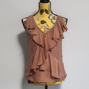 J. Crew Coralie Cami Sleeveless Ruffle Silk Blouse